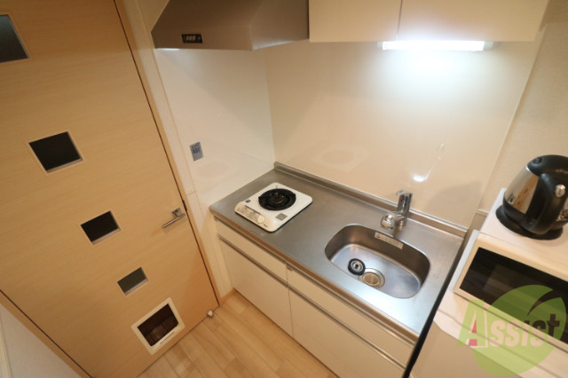 キッチン　１口ガスコンロのあるコンパクトなキッチンです。