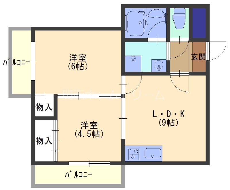 守口市佐太中町のマンションの間取り