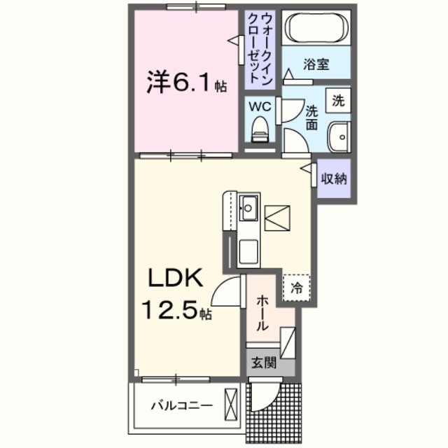 エルミタージュ泉ヶ丘２号館の間取り