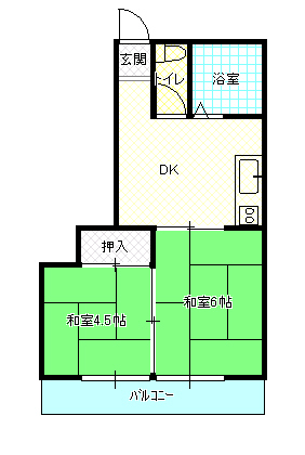 【大阪市港区夕凪のマンションの間取り】