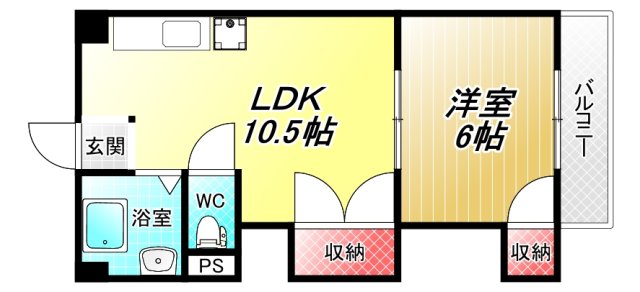 山本北コーポラス1棟の間取り