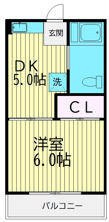 神庭コーポ(カミニワコーポ)の間取り