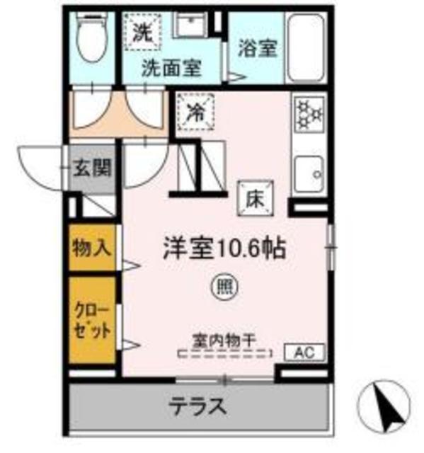 相模原市中央区相模原のアパートの間取り