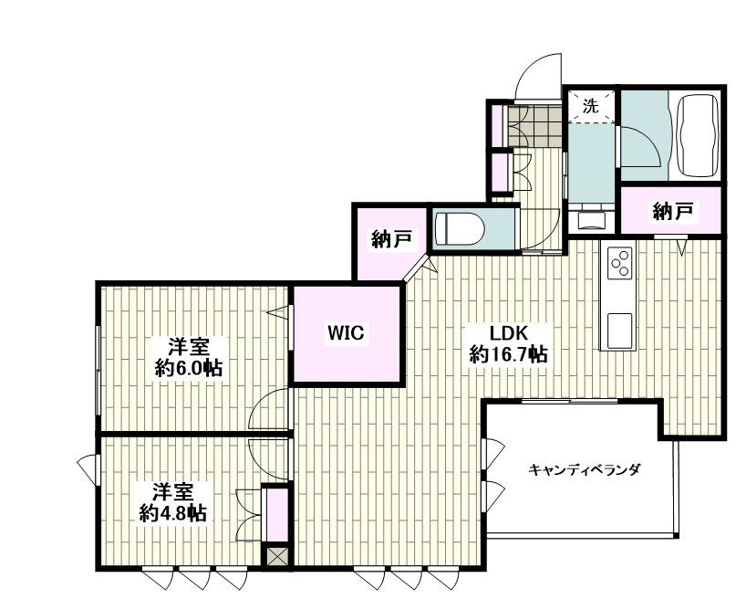 藤沢市片瀬海岸のマンションの間取り