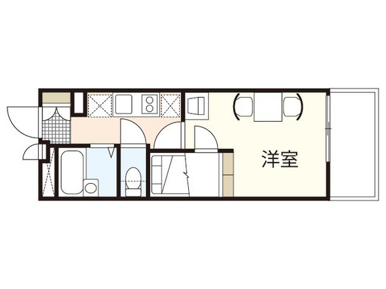 レオパレスフィオーレ住吉の間取り