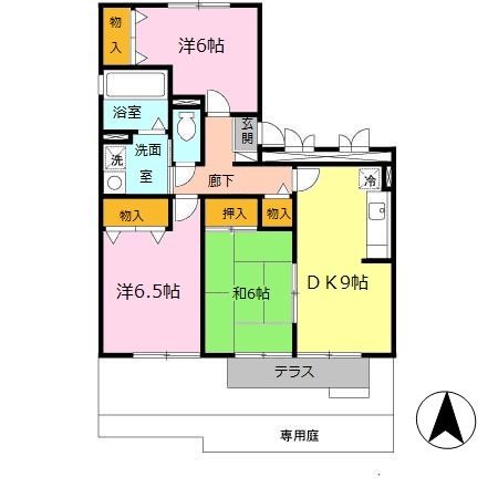 ソシア　Ｂ棟の間取り