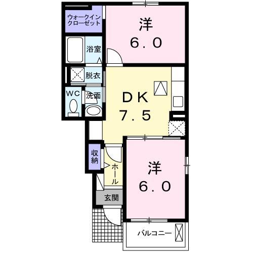 フレグランテ高田Ａの間取り