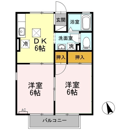 プレミール御子ヶ谷Ａの間取り