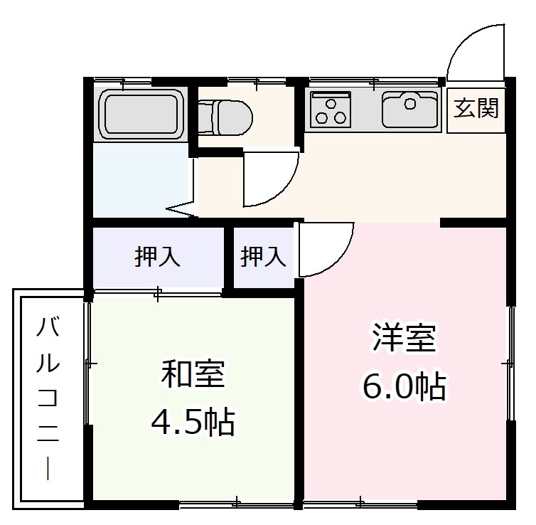 山本アパートの間取り