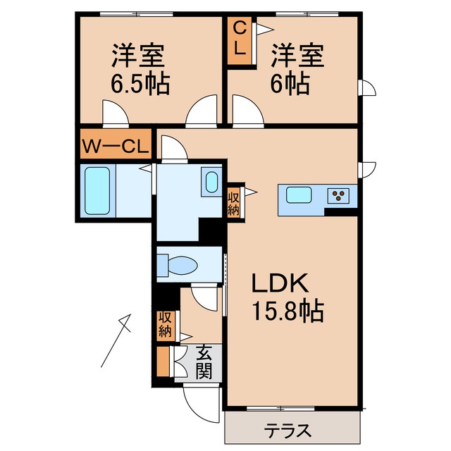 プロヌーブ内原の間取り