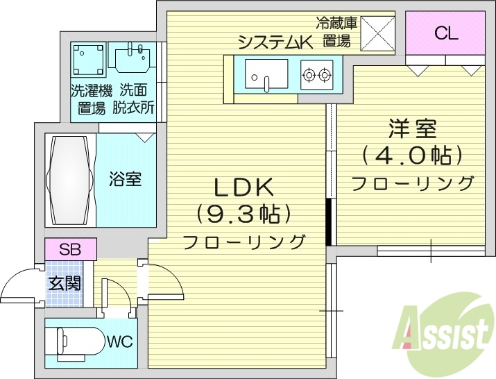 ぴあ南17条の間取り