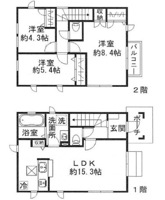 Calmeときわ台 15号棟の間取り