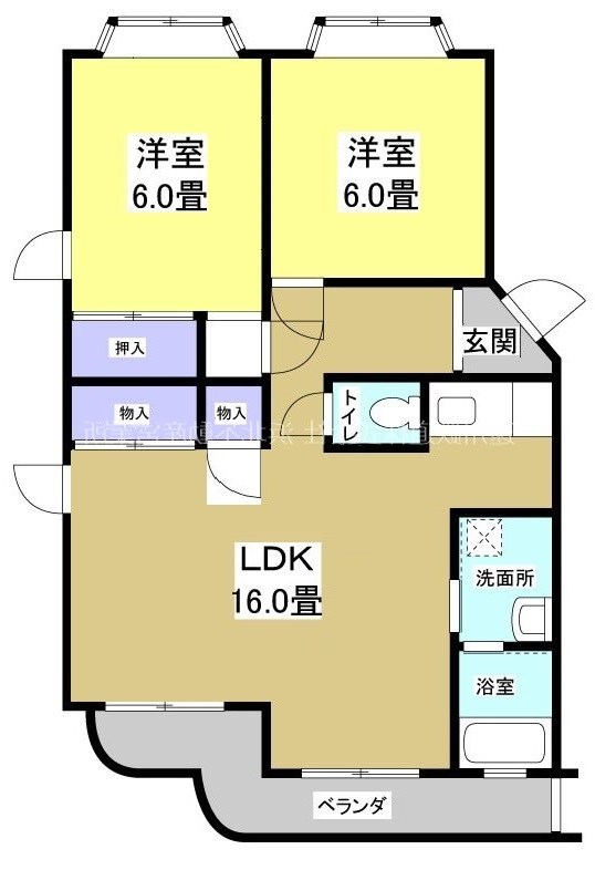 遠鉄ハイツ西ヶ崎Ｆ棟の間取り