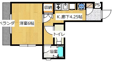 北九州市門司区東本町のマンションの間取り