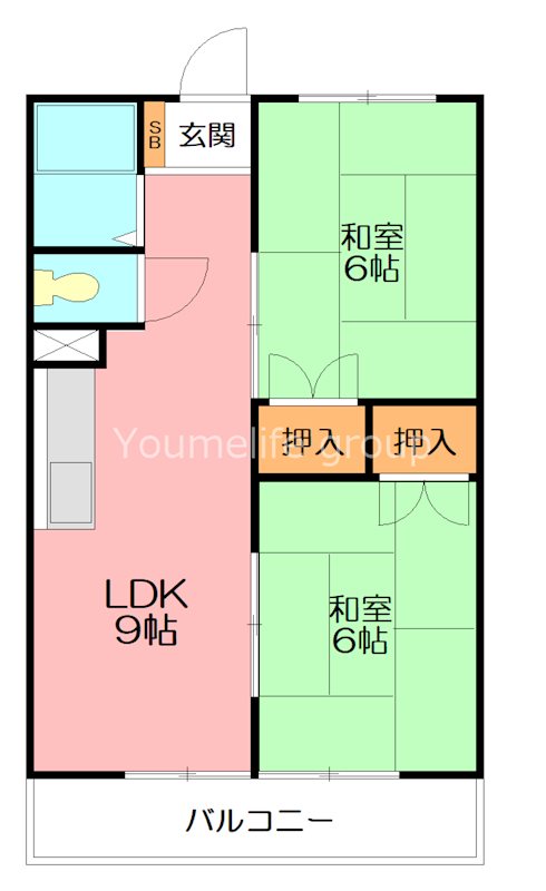 コシミズマンションの間取り