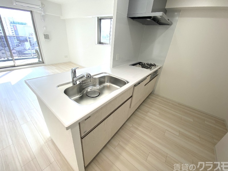 キッチン　調理スペースの広いキッチンです！