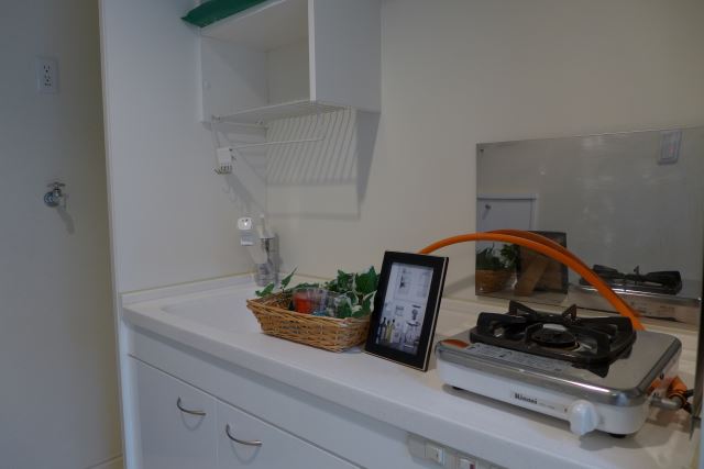 キッチン　シャワー切替、キッチン。