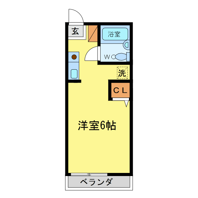 徳島市山城町のアパートの間取り