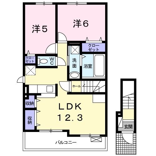 エレガンテ　プレッソVの間取り