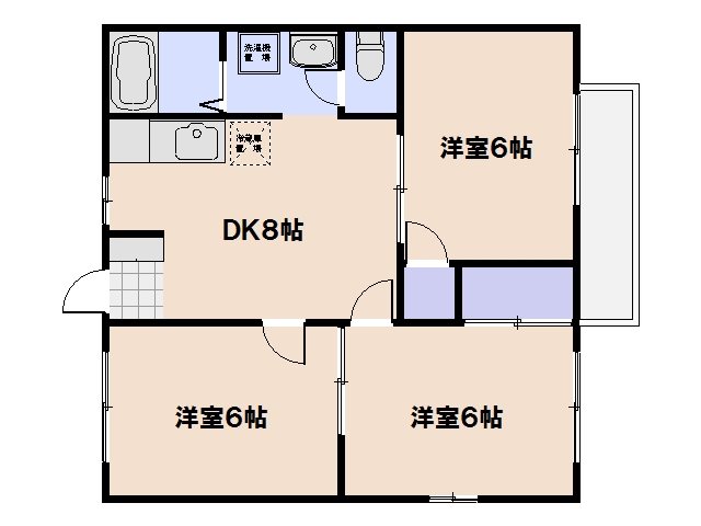 ニューシティ猿田　A棟の間取り