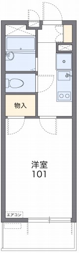 岡山市北区清輝橋のマンションの間取り