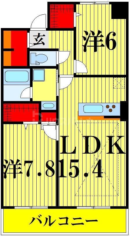 ロイヤルパークス新田の間取り