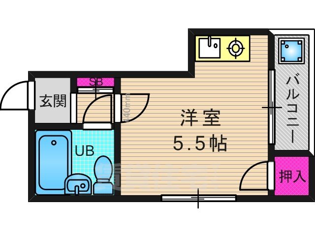 向日市寺戸町のマンションの間取り