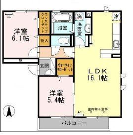 足立区平野のアパートの間取り