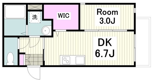 横浜市磯子区森のアパートの間取り