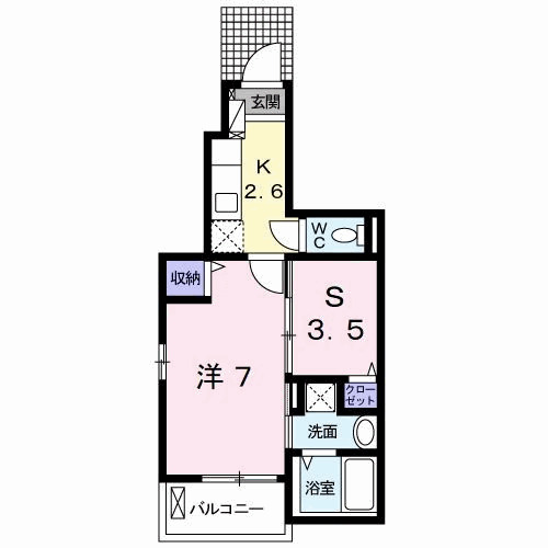 北九州市門司区西海岸のアパートの間取り