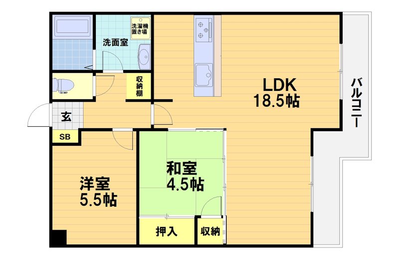 第34長栄ヴィラ大成さがの間取り