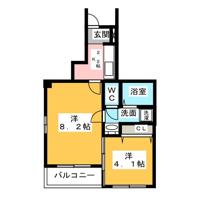 グランペ西ノ山の間取り