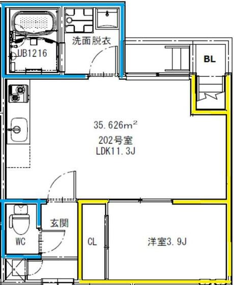 ＧＲＡＮＤＴＩＣ輝の間取り