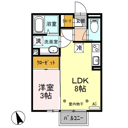 コンツェルト貝沢Ａの間取り