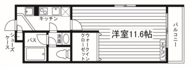 プエルラスクェアアコオIII番館の間取り