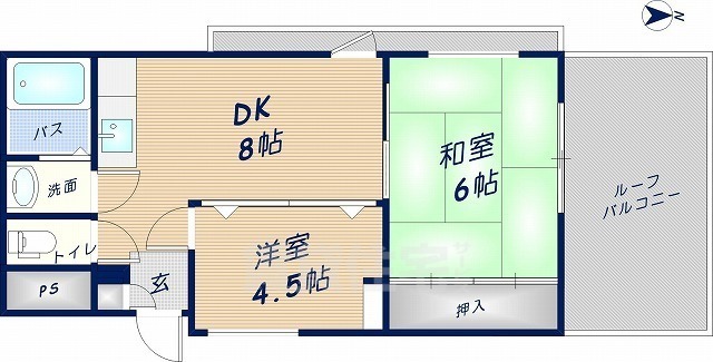 本町ハイツの間取り