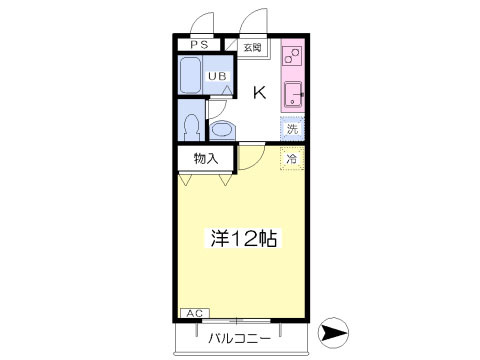 立川市栄町のマンションの間取り