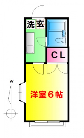 【小金井市緑町のアパートの間取り】