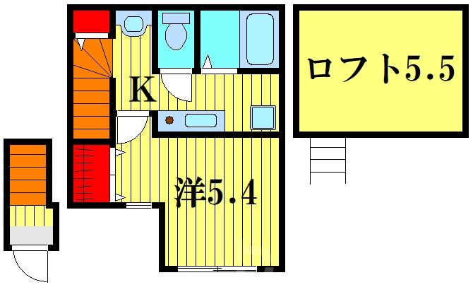 松戸市小山のアパートの間取り