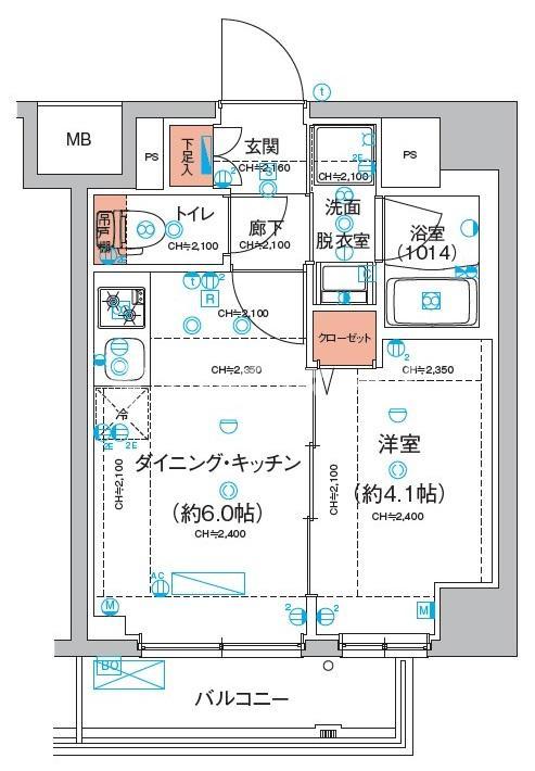 ハーモニーレジデンス東京羽田スカイブリッジの間取り