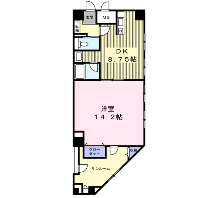 横浜市都筑区中川中央のマンションの間取り