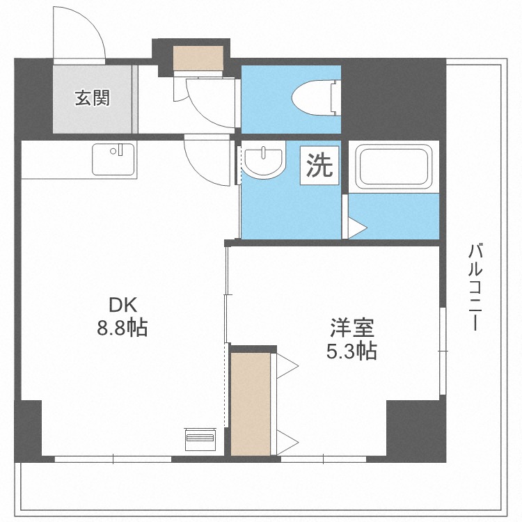 サンコート南６条　弐番館の間取り