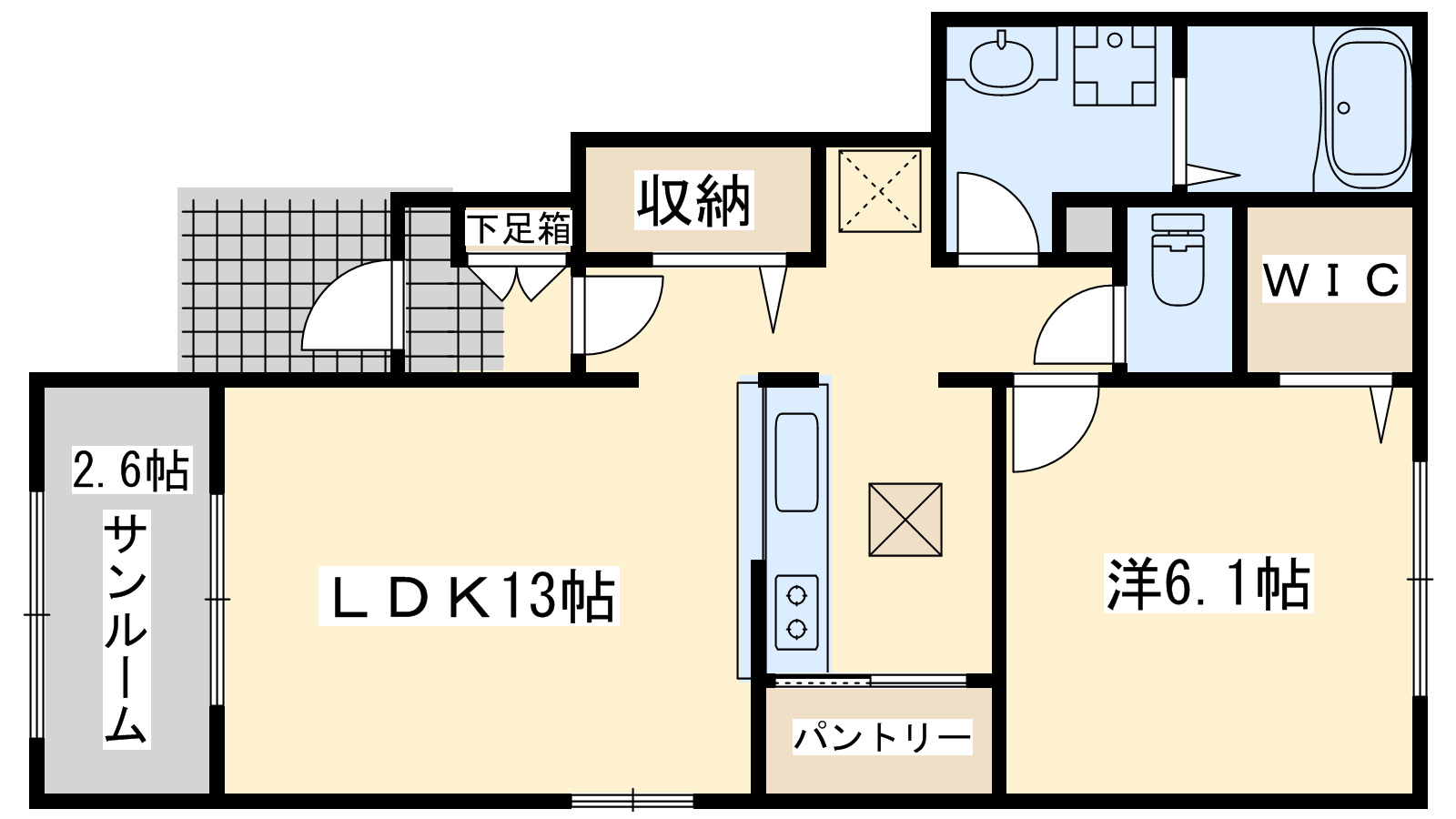 泉南市新家のアパートの間取り