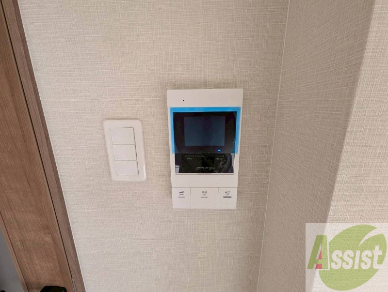 セキュリティ　モニタ付インターホンでセキュリティ面も安心です。