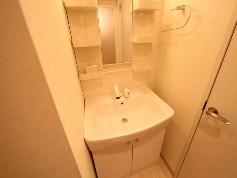 洗面設備　脱衣所　独立洗面台（シャンプードレッサー）洗濯機用意できます