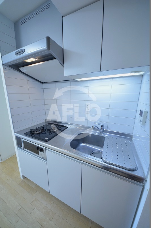 キッチン　アーバネックス上町台　2口ガスシステムキッチン