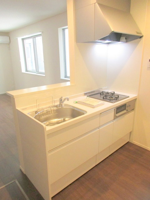 キッチン　★グリル付きガス２口システムキッチン★