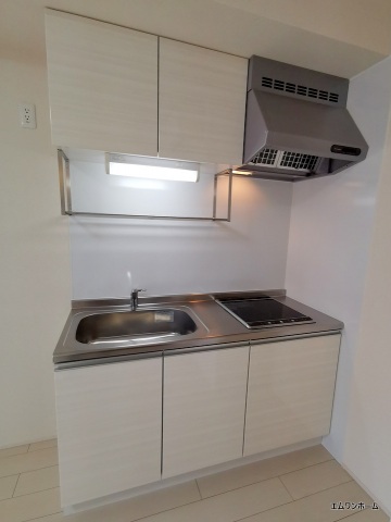 キッチン　2口ＩＨコンロ付きのシステムキッチン