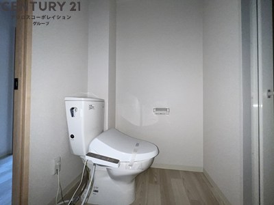 トイレ　洗面所とトイレが一緒になっています。