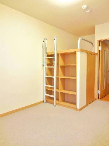 収納　1Fはフローリング・2Fはカーペット。梯子は寄せることも可。